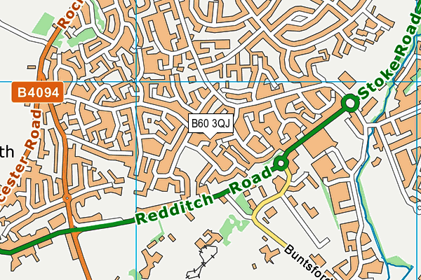 B60 3QJ map - OS VectorMap District (Ordnance Survey)