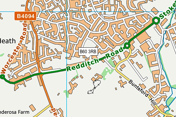 B60 3RB map - OS VectorMap District (Ordnance Survey)