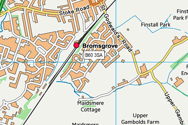 B60 3SA map - OS VectorMap District (Ordnance Survey)