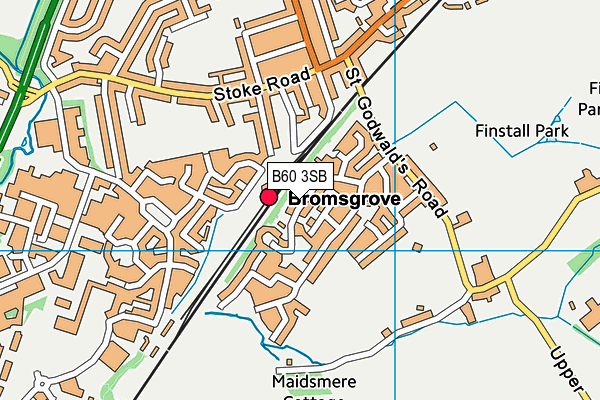 B60 3SB map - OS VectorMap District (Ordnance Survey)