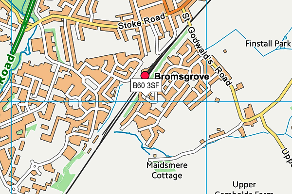 B60 3SF map - OS VectorMap District (Ordnance Survey)