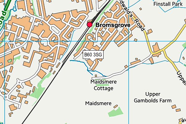 B60 3SG map - OS VectorMap District (Ordnance Survey)