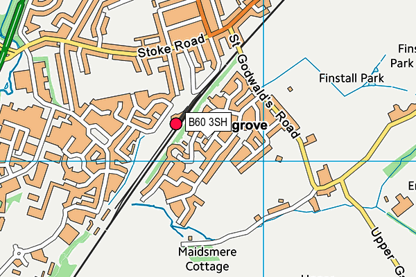 B60 3SH map - OS VectorMap District (Ordnance Survey)