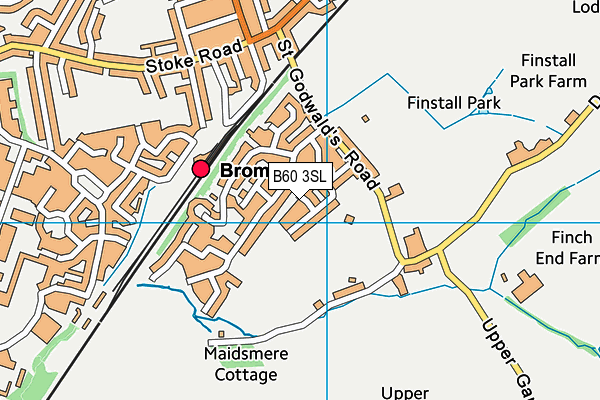 B60 3SL map - OS VectorMap District (Ordnance Survey)