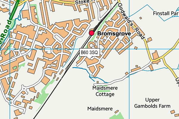 B60 3SQ map - OS VectorMap District (Ordnance Survey)