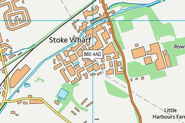 B60 4AD map - OS VectorMap District (Ordnance Survey)