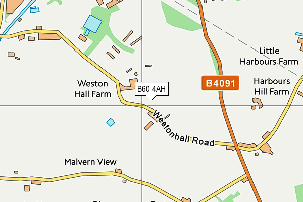 B60 4AH map - OS VectorMap District (Ordnance Survey)