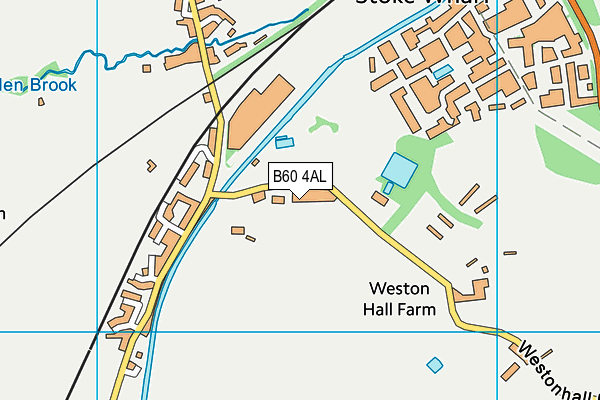 B60 4AL map - OS VectorMap District (Ordnance Survey)