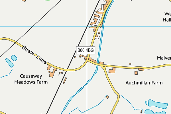 B60 4BG map - OS VectorMap District (Ordnance Survey)