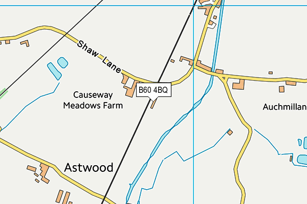 B60 4BQ map - OS VectorMap District (Ordnance Survey)