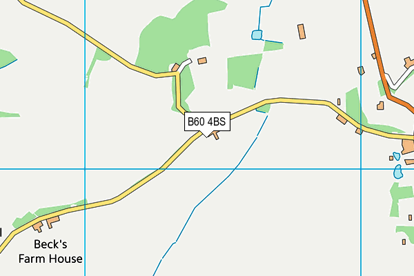 B60 4BS map - OS VectorMap District (Ordnance Survey)