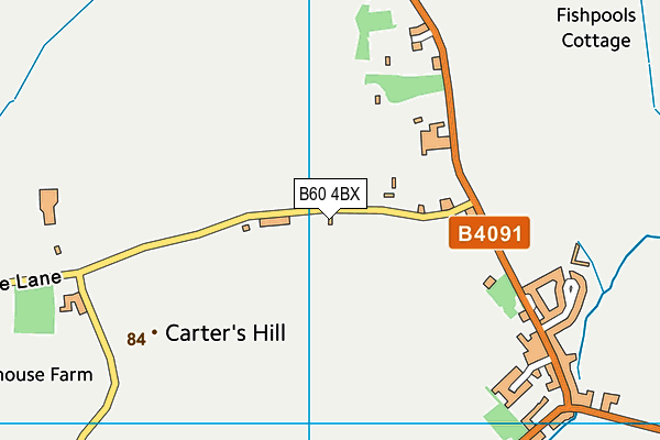 B60 4BX map - OS VectorMap District (Ordnance Survey)