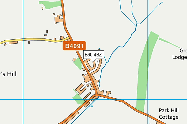 B60 4BZ map - OS VectorMap District (Ordnance Survey)