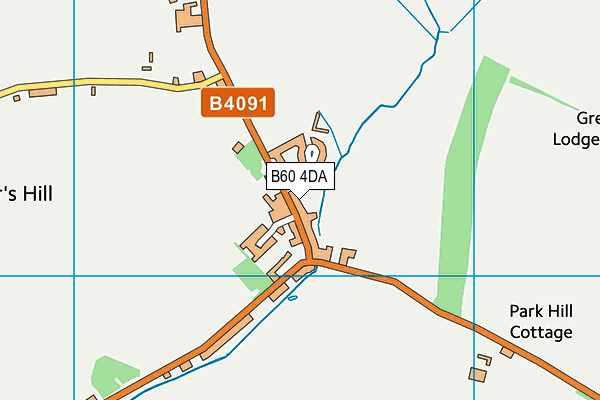 B60 4DA map - OS VectorMap District (Ordnance Survey)