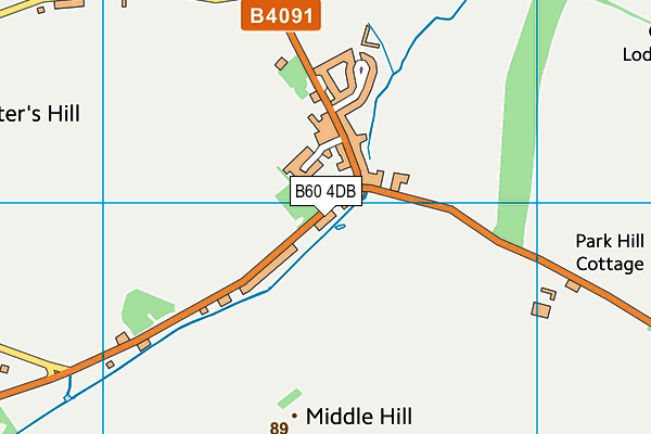 B60 4DB map - OS VectorMap District (Ordnance Survey)
