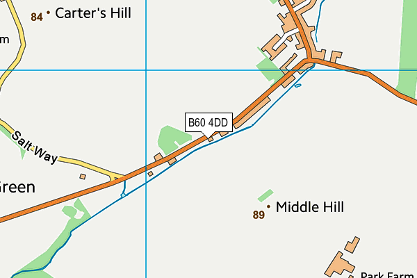 B60 4DD map - OS VectorMap District (Ordnance Survey)