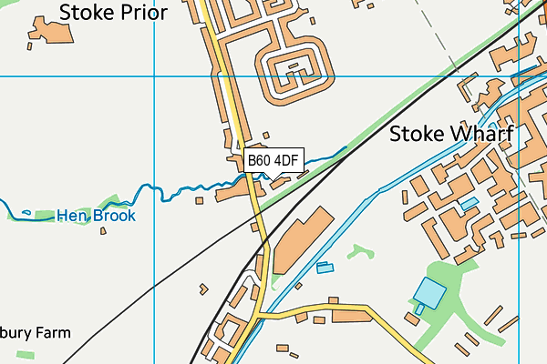 B60 4DF map - OS VectorMap District (Ordnance Survey)