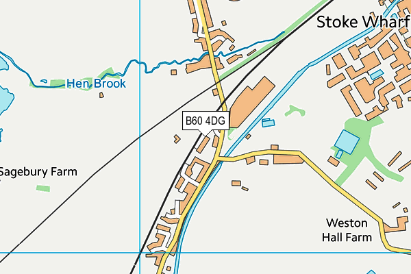 B60 4DG map - OS VectorMap District (Ordnance Survey)