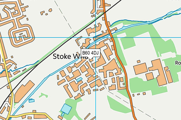 B60 4DJ map - OS VectorMap District (Ordnance Survey)