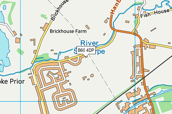 B60 4DP map - OS VectorMap District (Ordnance Survey)