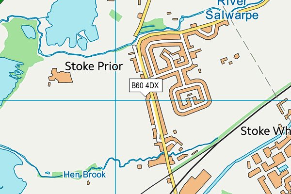 B60 4DX map - OS VectorMap District (Ordnance Survey)