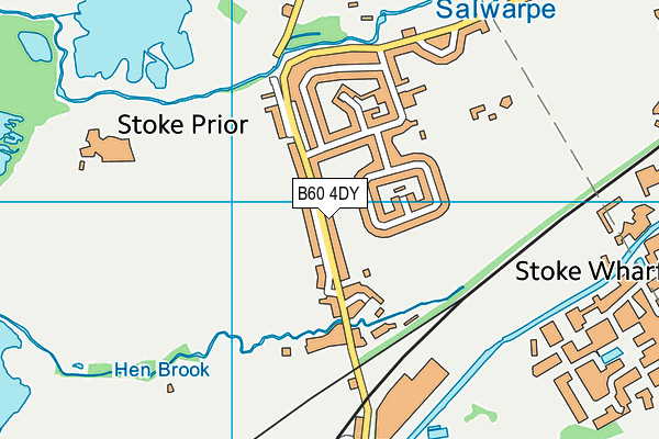 B60 4DY map - OS VectorMap District (Ordnance Survey)