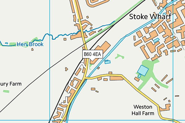 B60 4EA map - OS VectorMap District (Ordnance Survey)