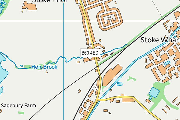 B60 4ED map - OS VectorMap District (Ordnance Survey)