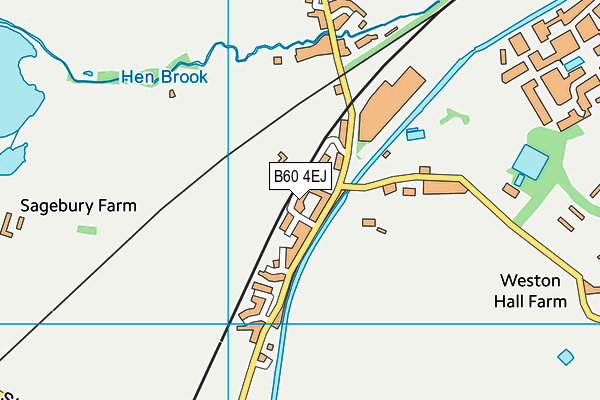 B60 4EJ map - OS VectorMap District (Ordnance Survey)