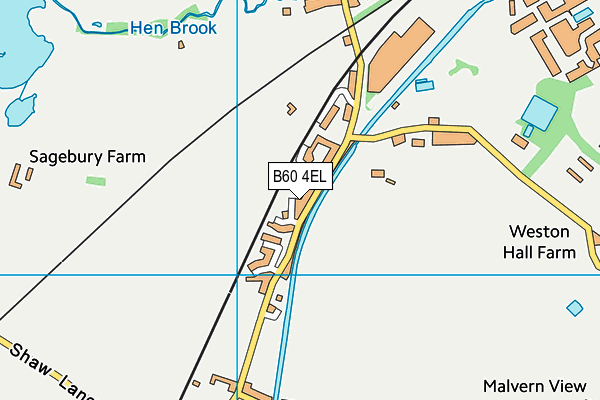 B60 4EL map - OS VectorMap District (Ordnance Survey)