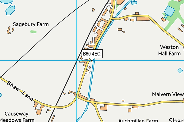 B60 4EQ map - OS VectorMap District (Ordnance Survey)