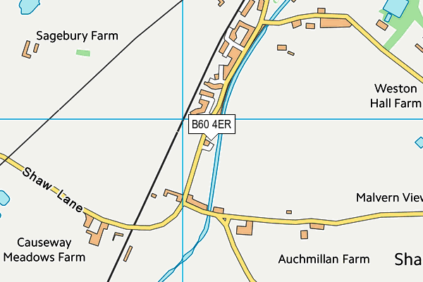 B60 4ER map - OS VectorMap District (Ordnance Survey)