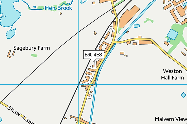 B60 4ES map - OS VectorMap District (Ordnance Survey)