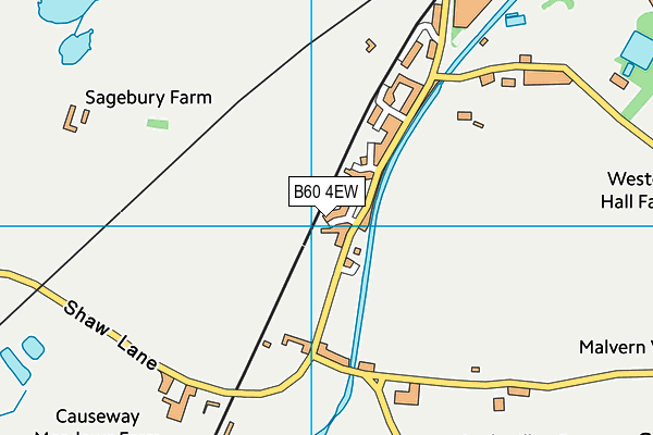 B60 4EW map - OS VectorMap District (Ordnance Survey)