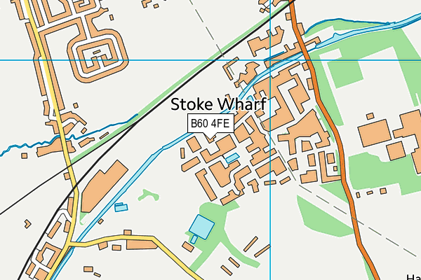B60 4FE map - OS VectorMap District (Ordnance Survey)