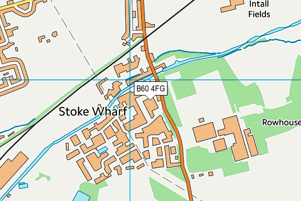 B60 4FG map - OS VectorMap District (Ordnance Survey)