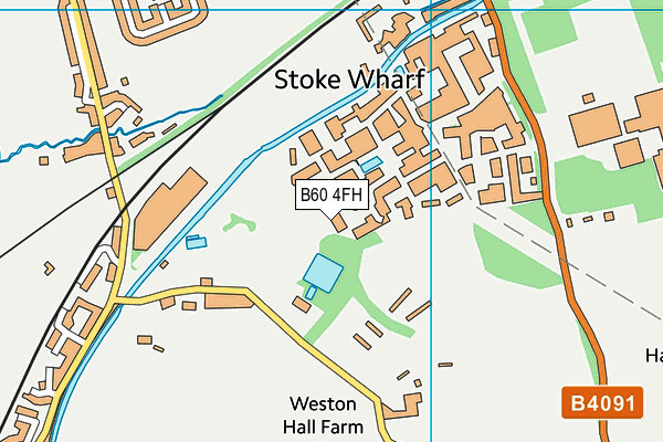 B60 4FH map - OS VectorMap District (Ordnance Survey)