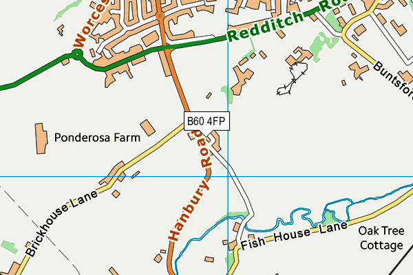 B60 4FP map - OS VectorMap District (Ordnance Survey)