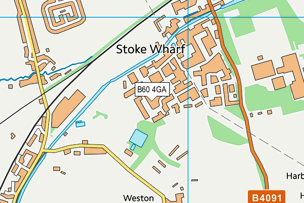 B60 4GA map - OS VectorMap District (Ordnance Survey)