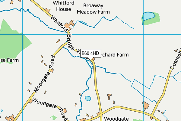 B60 4HD map - OS VectorMap District (Ordnance Survey)