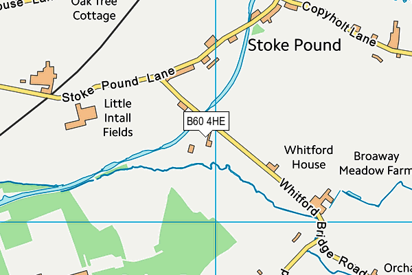 B60 4HE map - OS VectorMap District (Ordnance Survey)