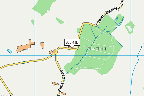 B60 4JD map - OS VectorMap District (Ordnance Survey)