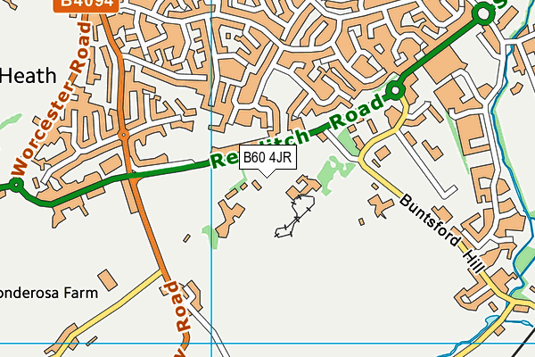 B60 4JR map - OS VectorMap District (Ordnance Survey)