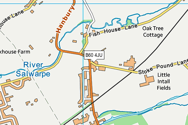 B60 4JU map - OS VectorMap District (Ordnance Survey)