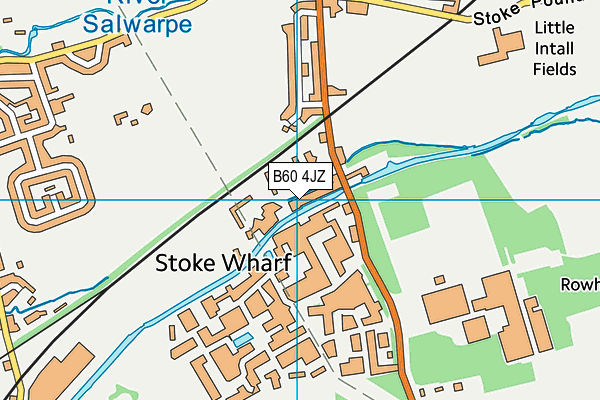 B60 4JZ map - OS VectorMap District (Ordnance Survey)