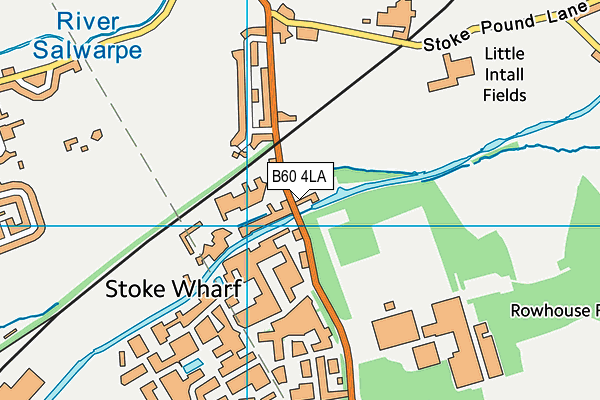 B60 4LA map - OS VectorMap District (Ordnance Survey)