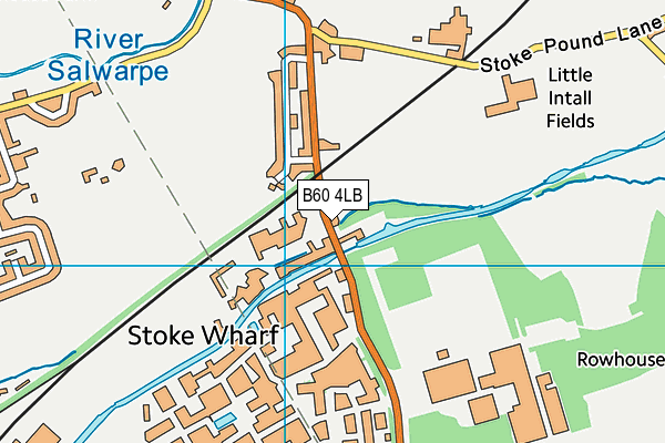 B60 4LB map - OS VectorMap District (Ordnance Survey)