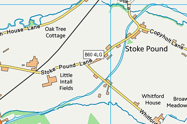 B60 4LG map - OS VectorMap District (Ordnance Survey)