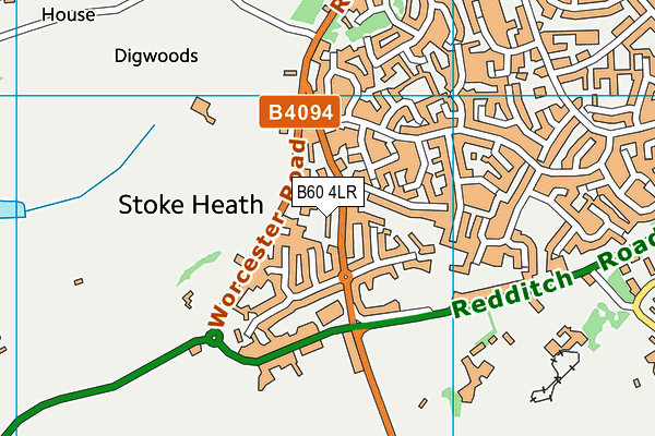 B60 4LR map - OS VectorMap District (Ordnance Survey)