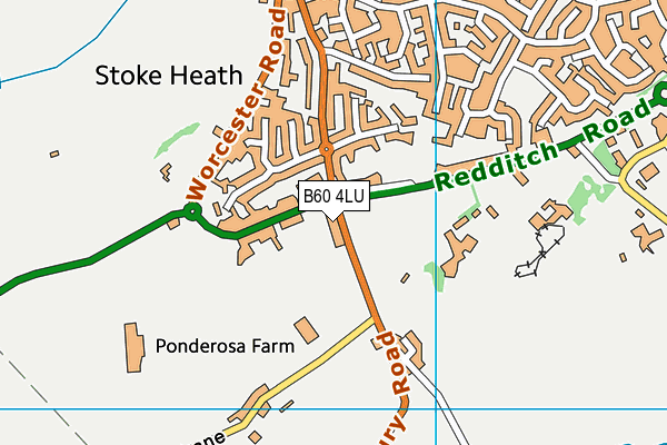 B60 4LU map - OS VectorMap District (Ordnance Survey)